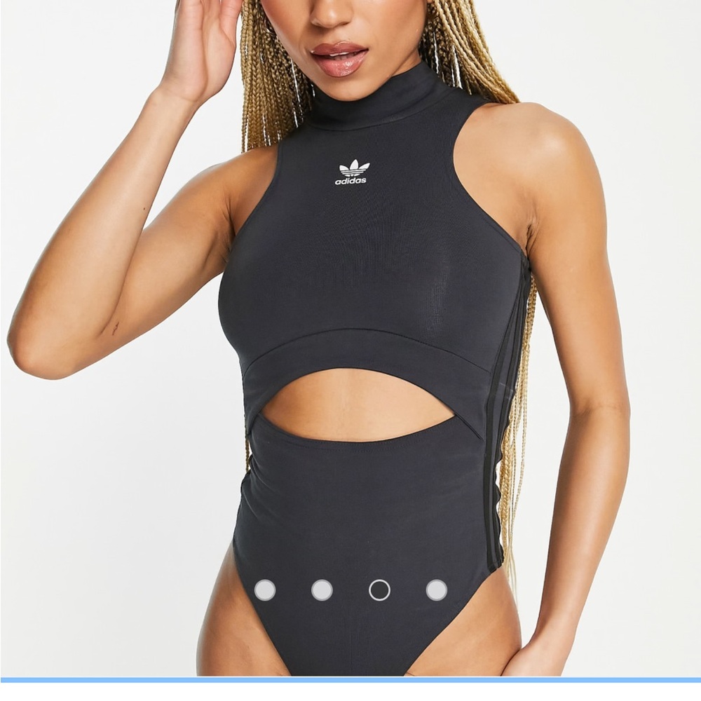 Adidas Black Cut-Out Bodysuit